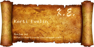 Kerti Evelin névjegykártya